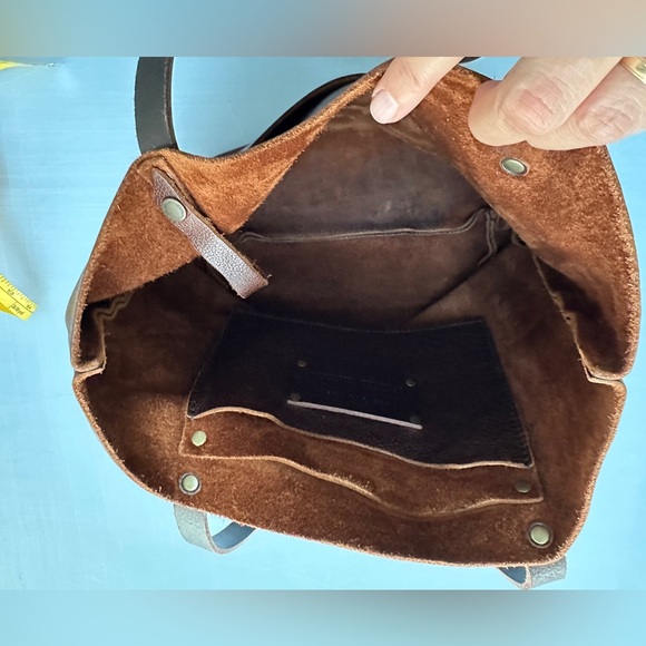 PORTLAND LEATHER GOODS Leather Tote Unisex Color Coldbrew Brown - Picture 10 of 14